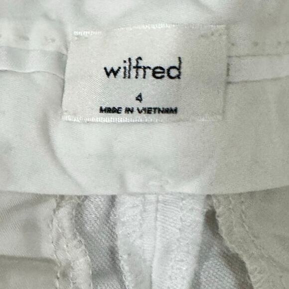Wilfred Aritzia White Linen Blend Shorts Size 4 High Waist Tencel Casual Summer - Picture 3 of 7